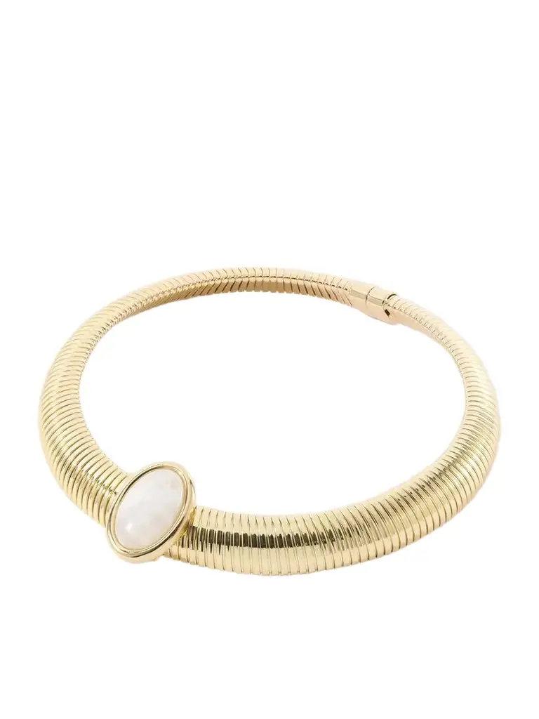 Julietta Opyum Gold-pleated Moonstone Necklace | Image 1 Julietta Opyum Gold-pleated Moonstone Necklace | Image 1