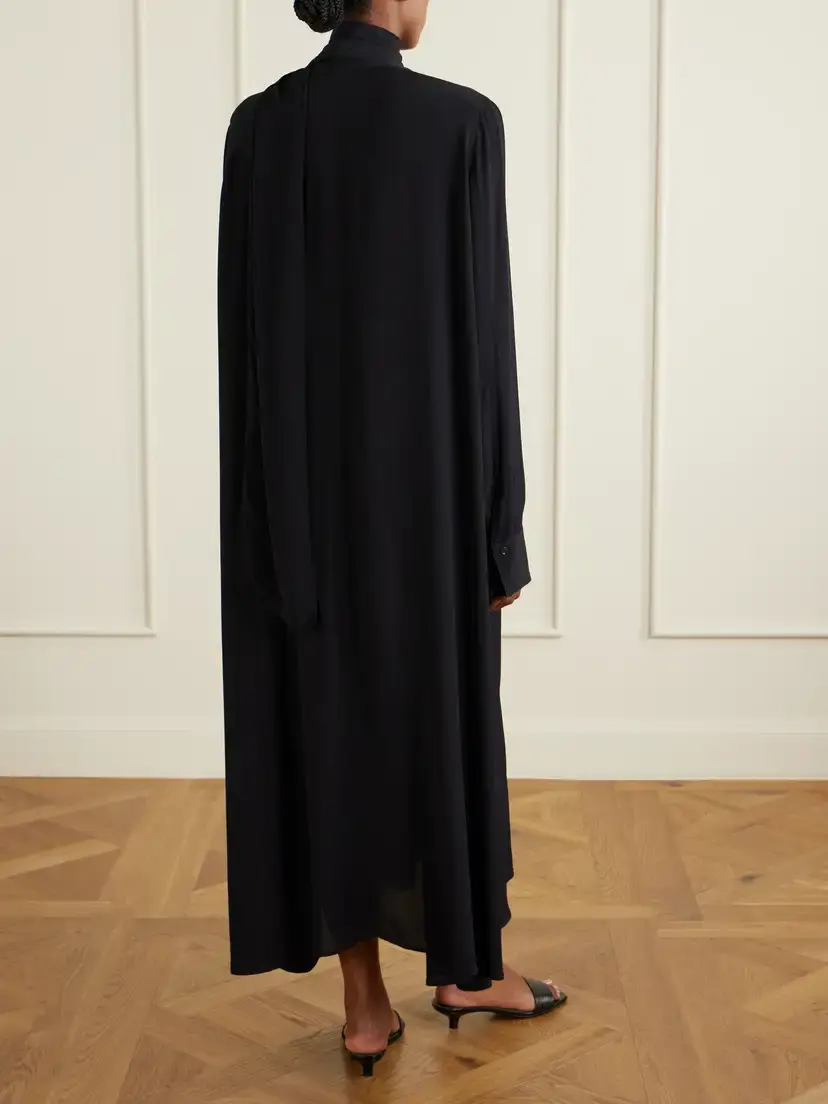 TOTEME Tie-detailed Woven Maxi Dress | Thumbnail 3 TOTEME Tie-detailed Woven Maxi Dress | Thumbnail 3