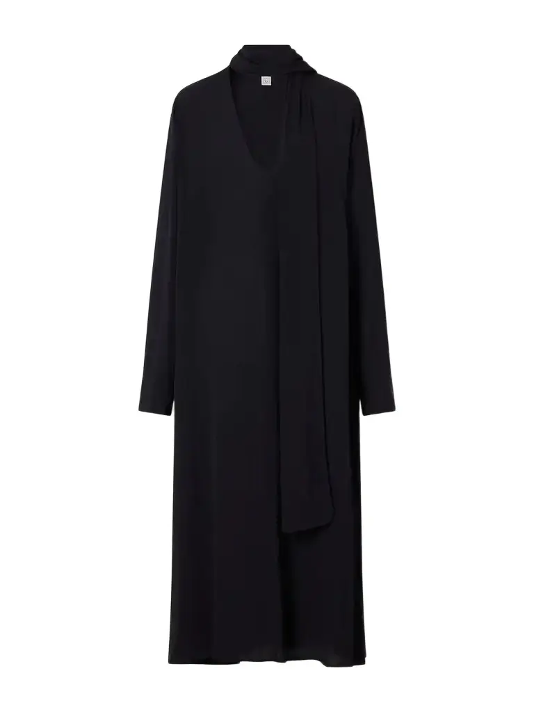 TOTEME Tie-detailed Woven Maxi Dress | Image 1 TOTEME Tie-detailed Woven Maxi Dress | Image 1
