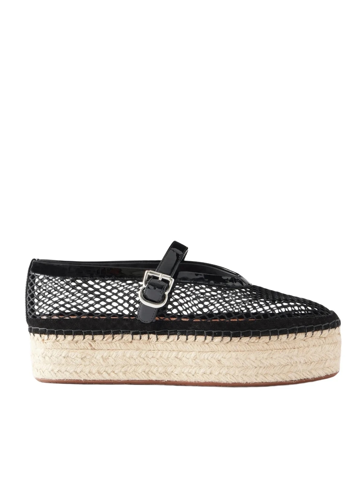 Buckled Mesh Platform Espadrille Sandals Buckled Mesh Platform Espadrille Sandals