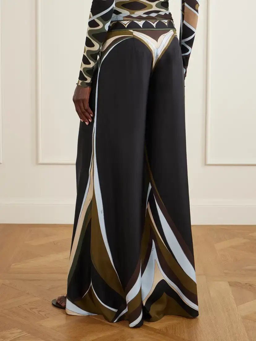 PUCCI Printed Silk-twill Wide-leg Pants | Thumbnail 3