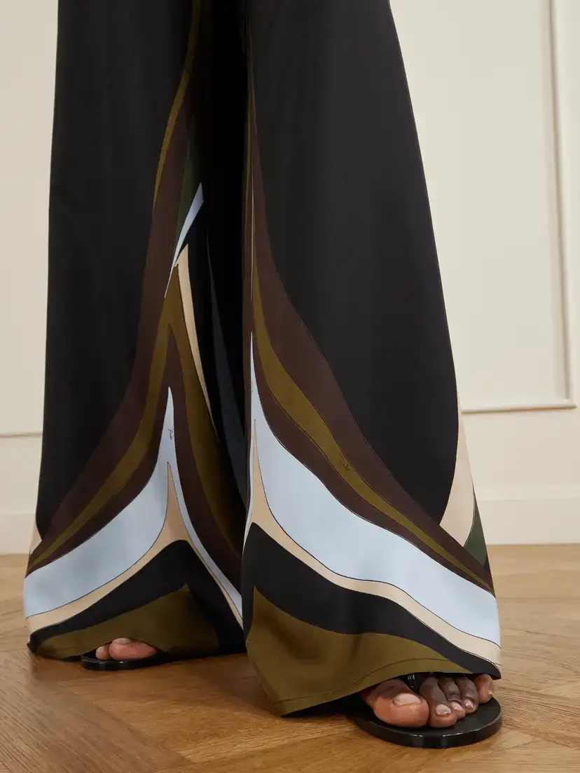 PUCCI Printed Silk-twill Wide-leg Pants | Thumbnail 5