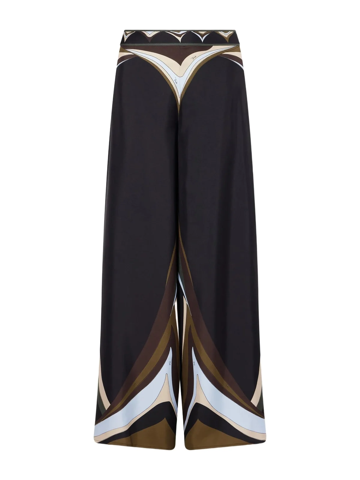 Printed Silk-twill Wide-leg Pants Printed Silk-twill Wide-leg Pants