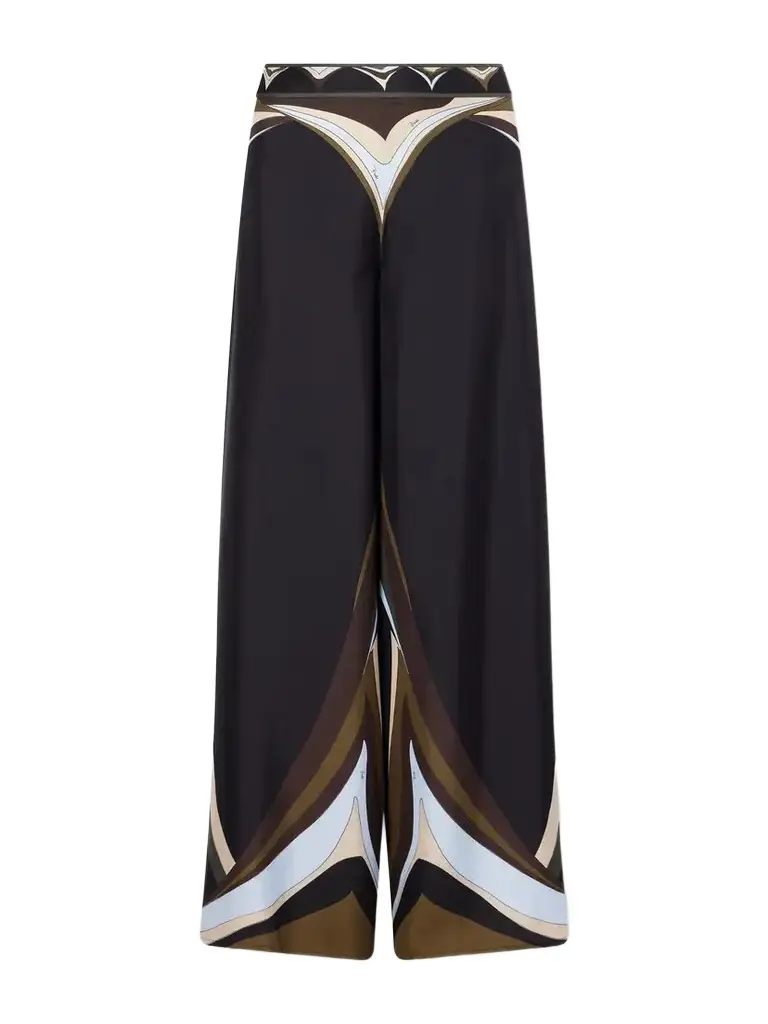 PUCCI Printed Silk-twill Wide-leg Pants | Image 1 PUCCI Printed Silk-twill Wide-leg Pants | Image 1