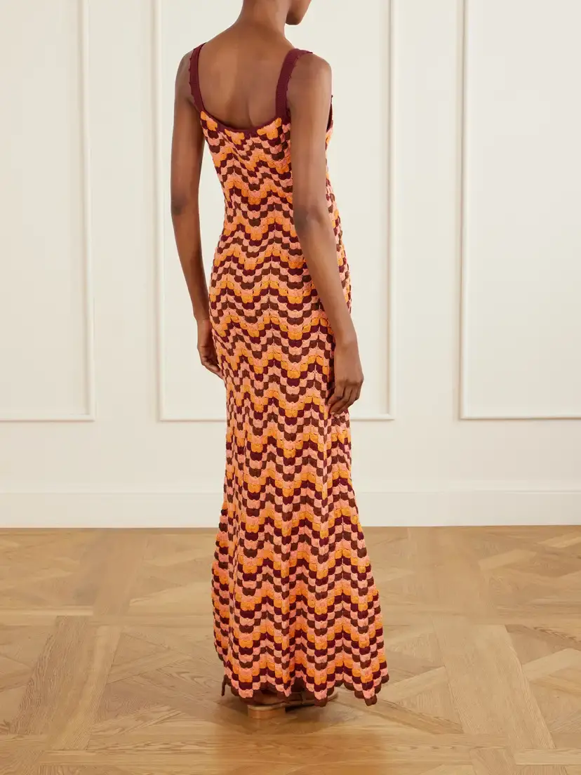 ESCVDO Marea Striped Crochet-knit Cotton Maxi Dress | Thumbnail 3 ESCVDO Marea Striped Crochet-knit Cotton Maxi Dress | Thumbnail 3