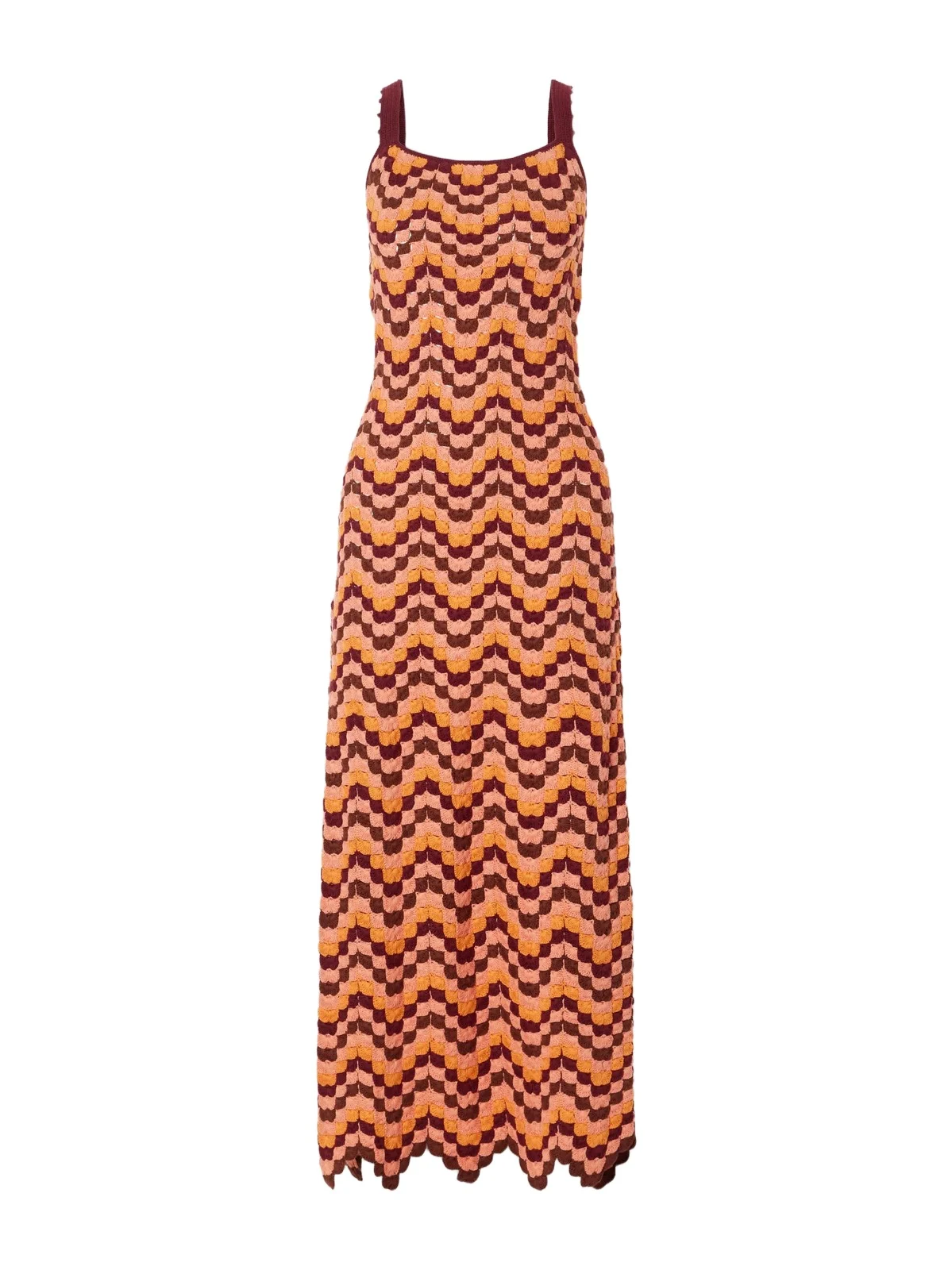 Marea Striped Crochet-knit Cotton Maxi Dress
