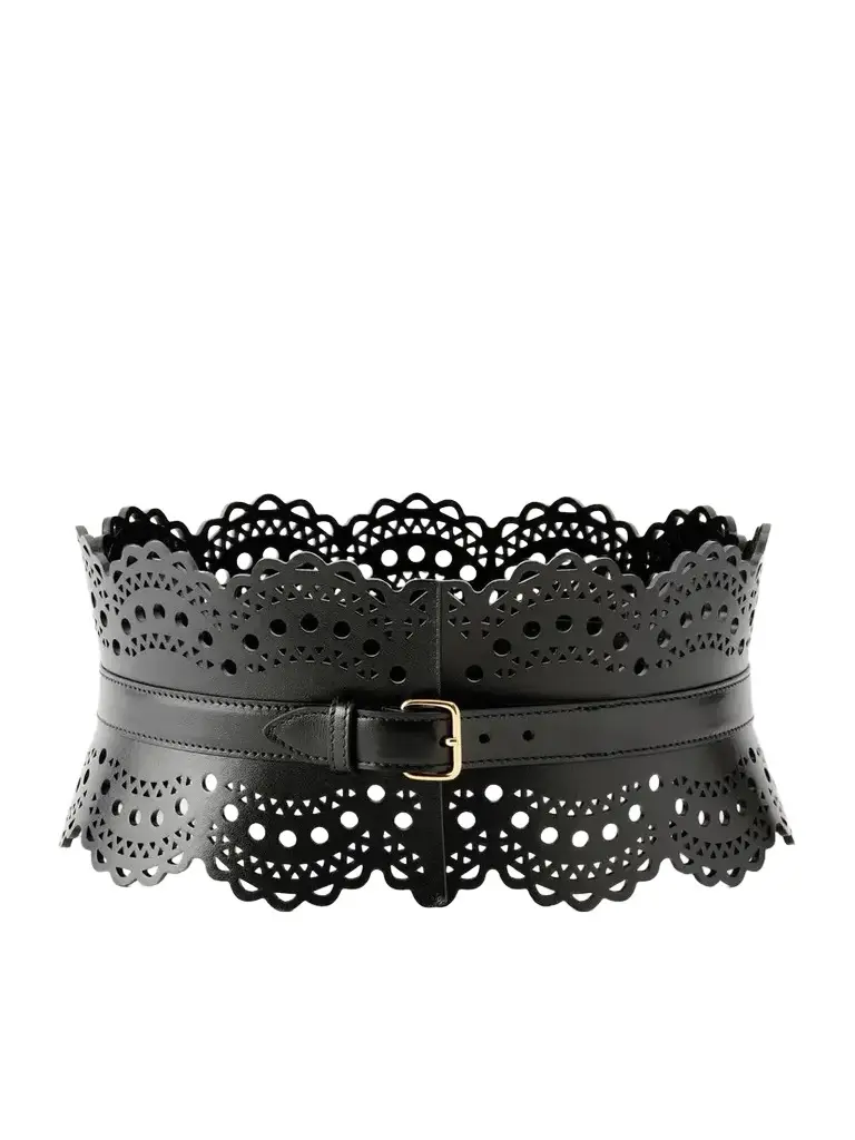 Alaïa Laser-cut Leather Waist Belt | Image 1 Alaïa Laser-cut Leather Waist Belt | Image 1