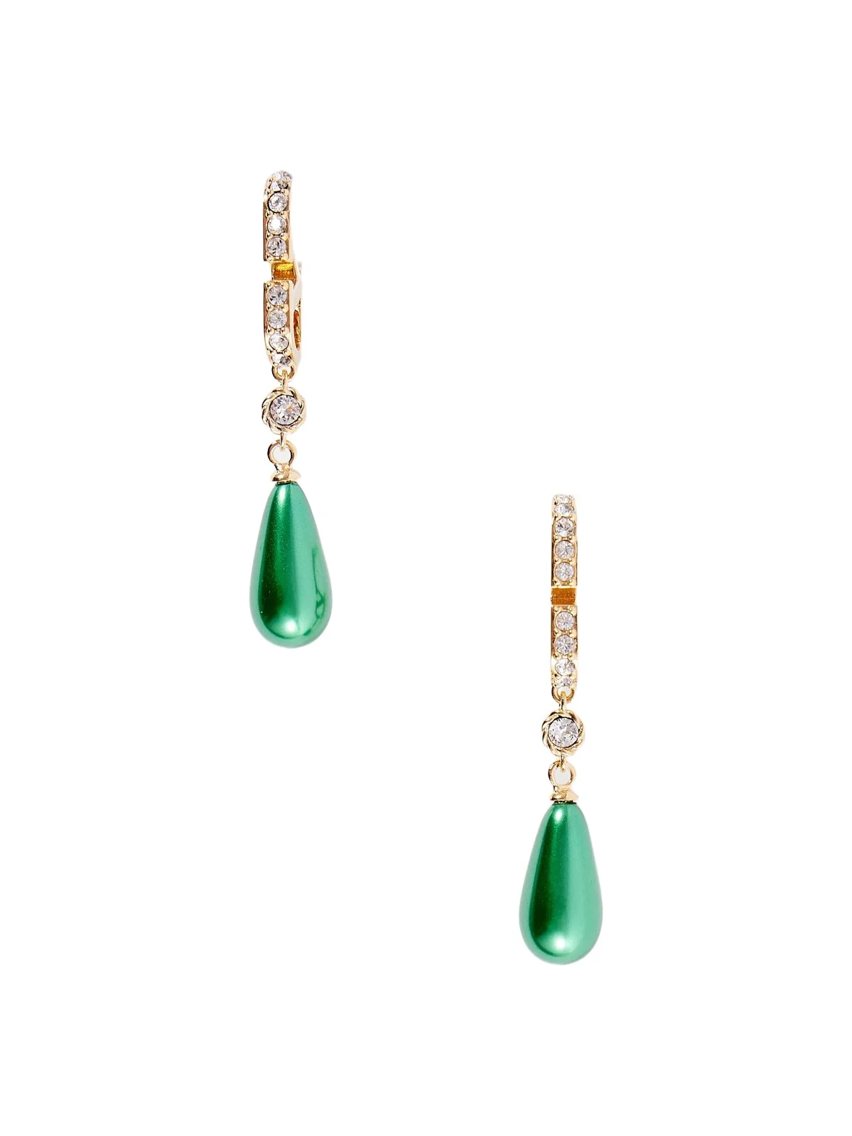 Gold-tone Beaded Crystal Earrings Gold-tone Beaded Crystal Earrings