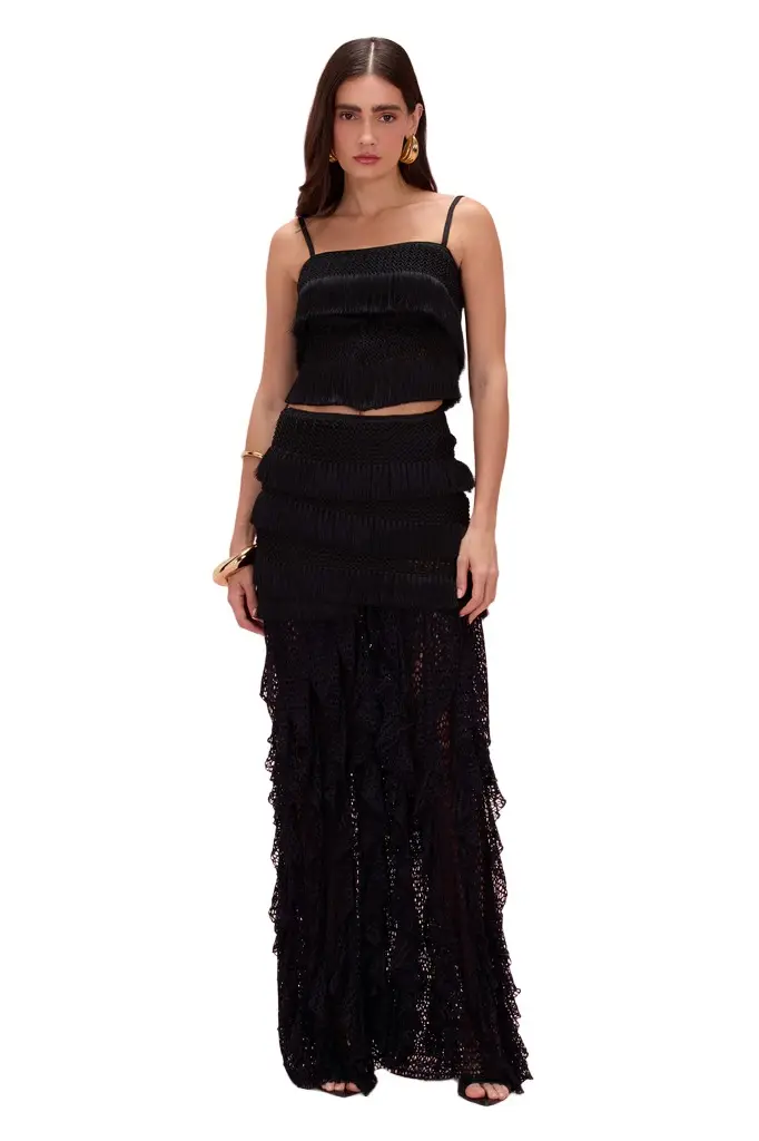 PatBo AYLA FRINGE MAXI SKIRT | Image 1 PatBo AYLA FRINGE MAXI SKIRT | Image 1