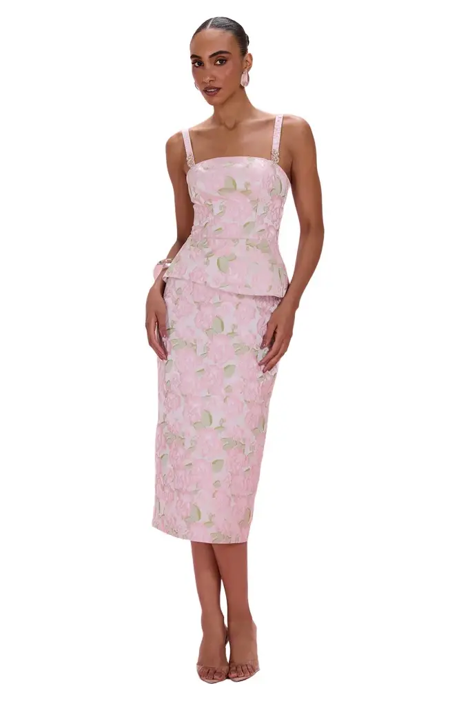 PatBo GARDEN JACQUARD MIDI DRESS | Image 1 PatBo GARDEN JACQUARD MIDI DRESS | Image 1
