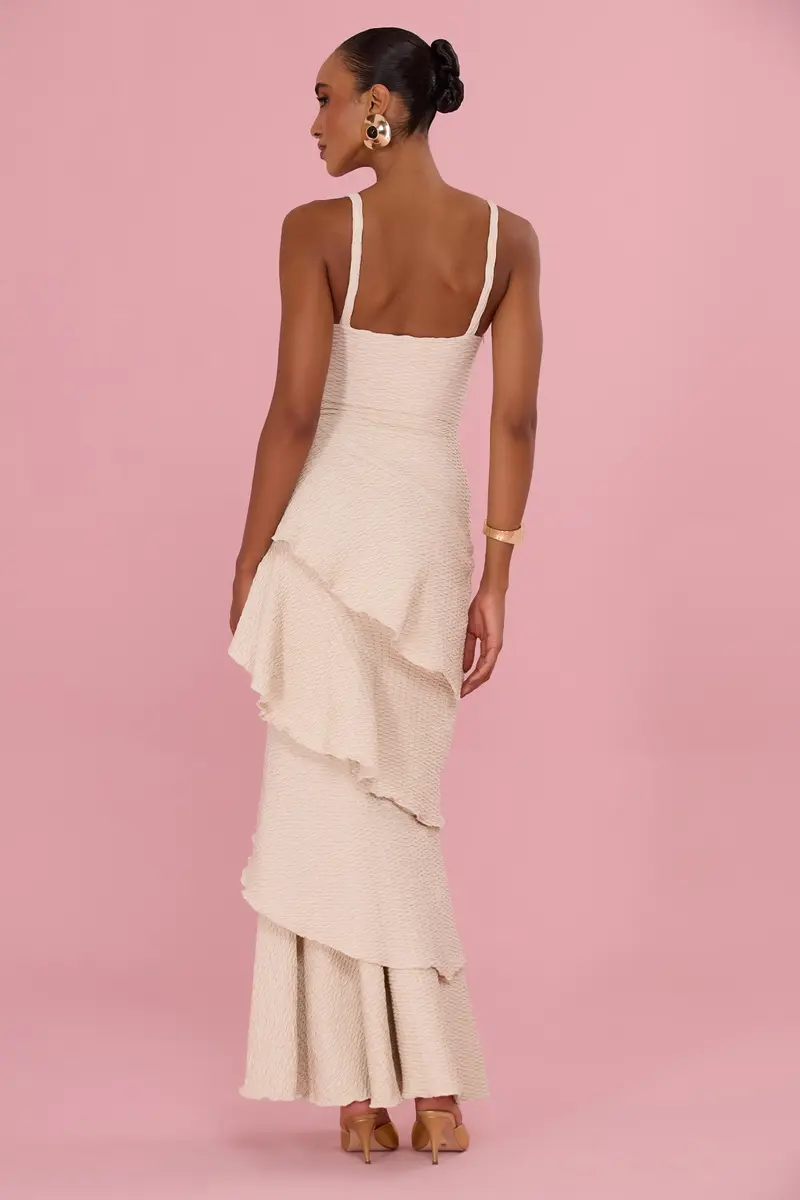 PatBo GOLDEN KNIT RUFFLE MAXI DRESS | Thumbnail 3 PatBo GOLDEN KNIT RUFFLE MAXI DRESS | Thumbnail 3
