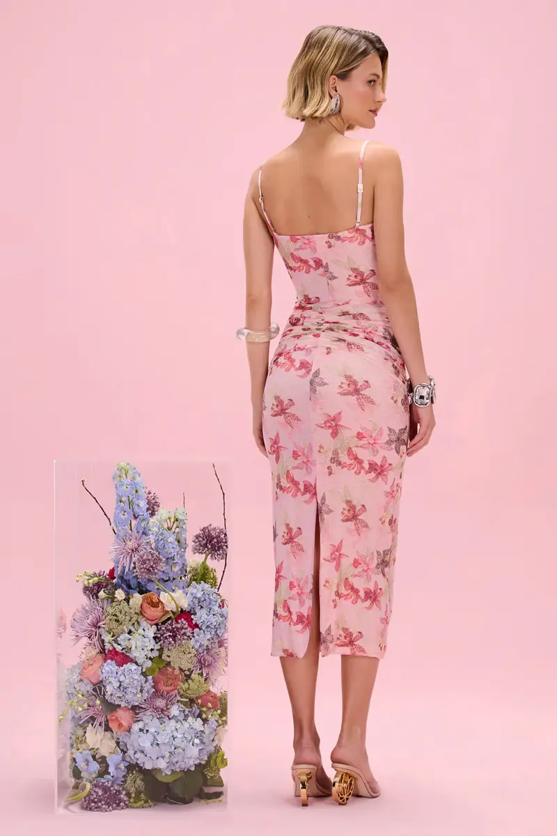 PatBo ORCHID BLOOM CHIFFON MIDI DRESS | Thumbnail 3 PatBo ORCHID BLOOM CHIFFON MIDI DRESS | Thumbnail 3