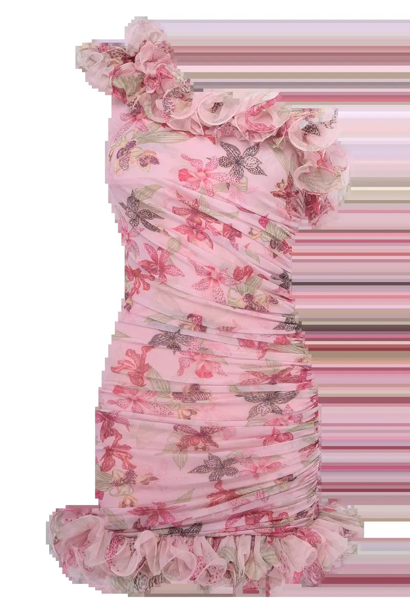 PatBo ORCHID BLOOM ONE SHOULDER MINI DRESS | Thumbnail 6