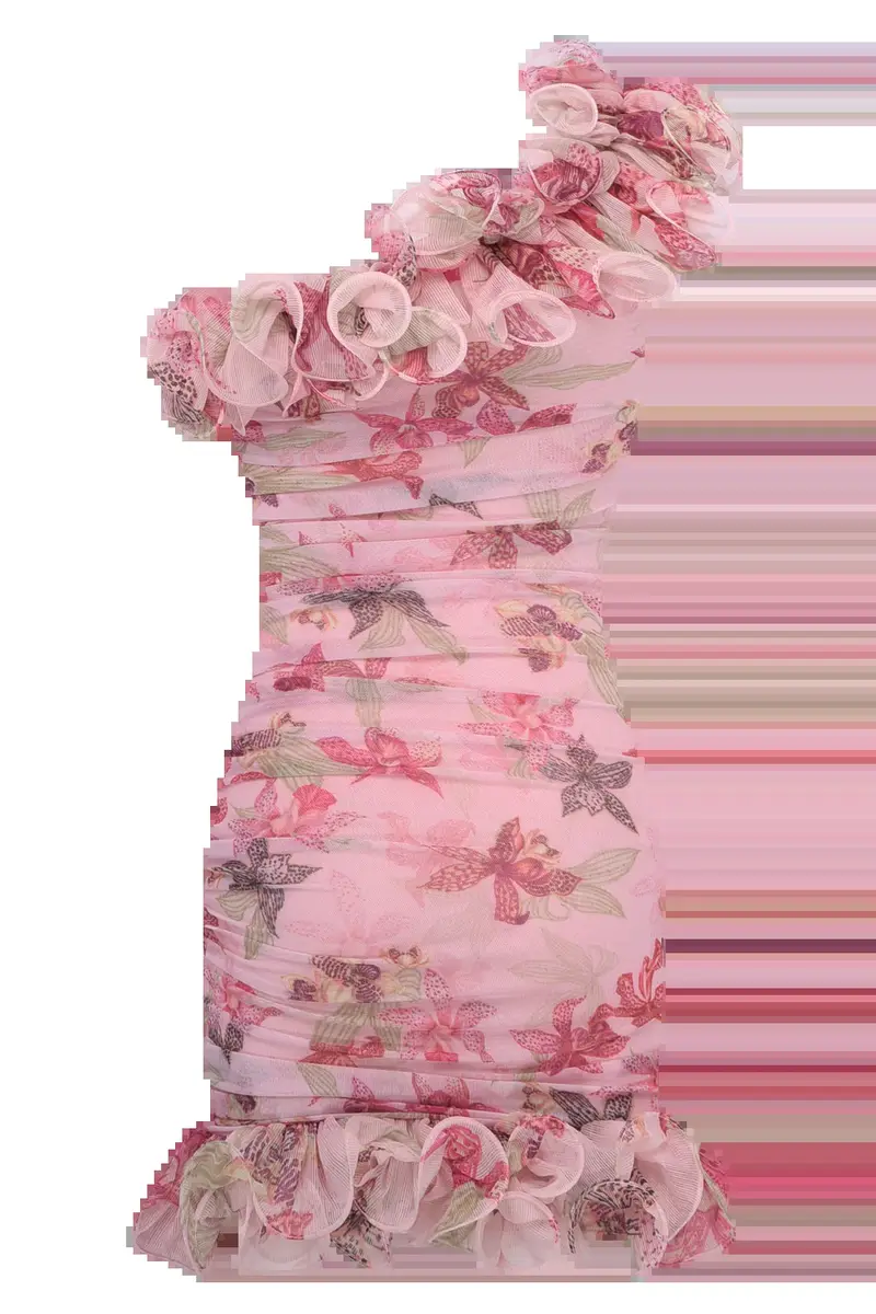 PatBo ORCHID BLOOM ONE SHOULDER MINI DRESS | Thumbnail 7