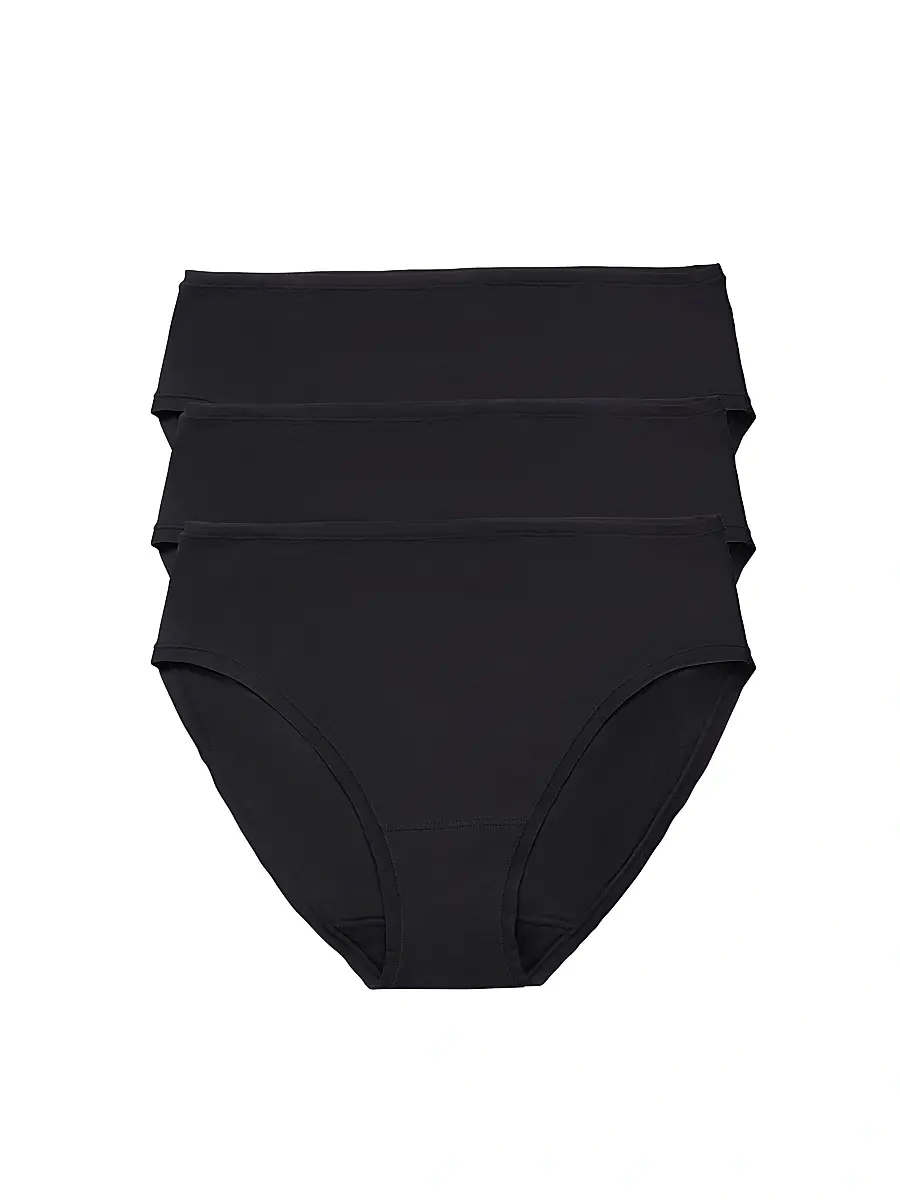Natori Women's Bliss Bare Cotton Hipster 3-Pack - Black - Size XS | Image 1 Natori Women's Bliss Bare Cotton Hipster 3-Pack - Black - Size XS | Image 1