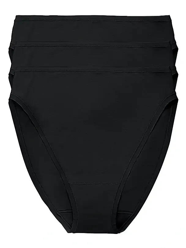 Women's Bliss Bare Cotton High Cut Brief 3-Pack Women's Bliss Bare Cotton High Cut Brief 3-Pack