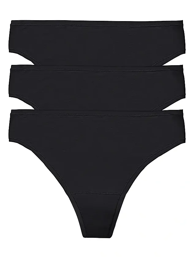 Women's Bliss Bare Cotton Thong 3-Pack