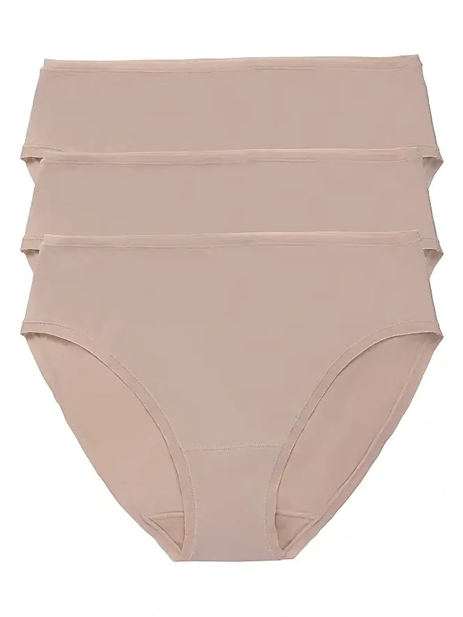 Natori Women's Bliss Bare Cotton Hipster 3-Pack