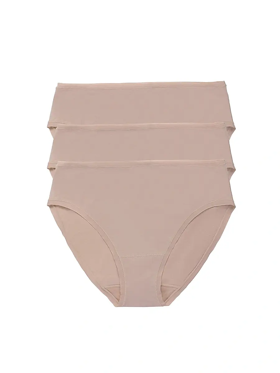 Natori Women's Bliss Bare Cotton Hipster 3-Pack - Cafe - Size XXL | Image 1 Natori Women's Bliss Bare Cotton Hipster 3-Pack - Cafe - Size XXL | Image 1