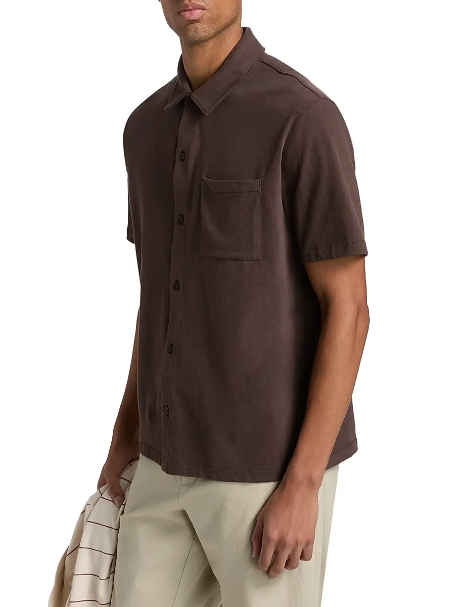 Vince Men's Cotton Button-Front Shirt | Thumbnail 4