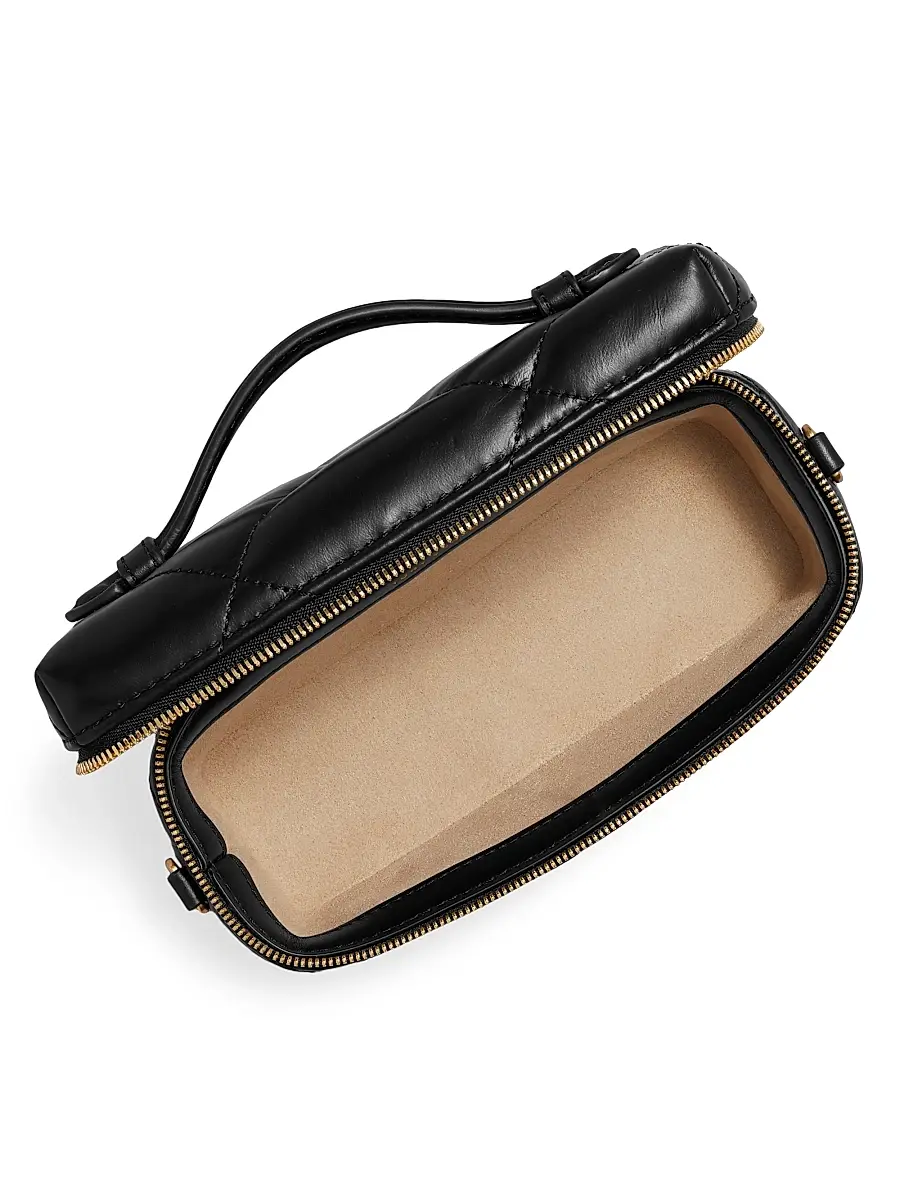 Tory Burch Women's Kira Quilted Leather Vanity Case | Thumbnail 2 Tory Burch Women's Kira Quilted Leather Vanity Case | Thumbnail 2