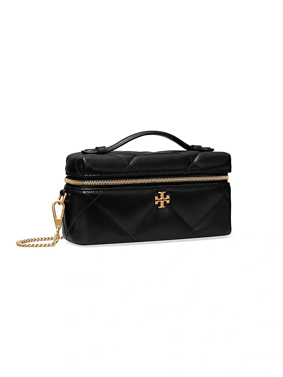 Tory Burch Women's Kira Quilted Leather Vanity Case | Thumbnail 3 Tory Burch Women's Kira Quilted Leather Vanity Case | Thumbnail 3
