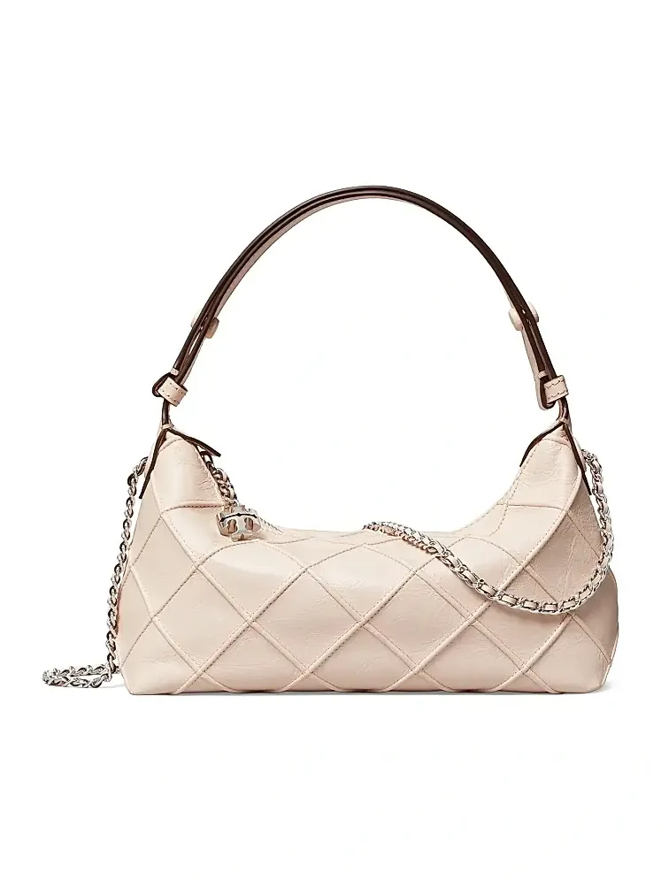 Women's Fleming Leather Pouchette Shoulder Bag