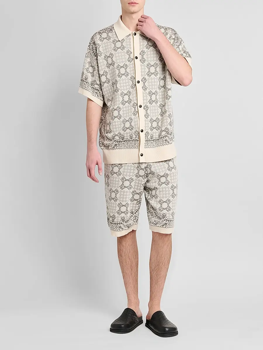 AMIRI Men's Printed Cotton-Blend Mesh Shirt | Thumbnail 2