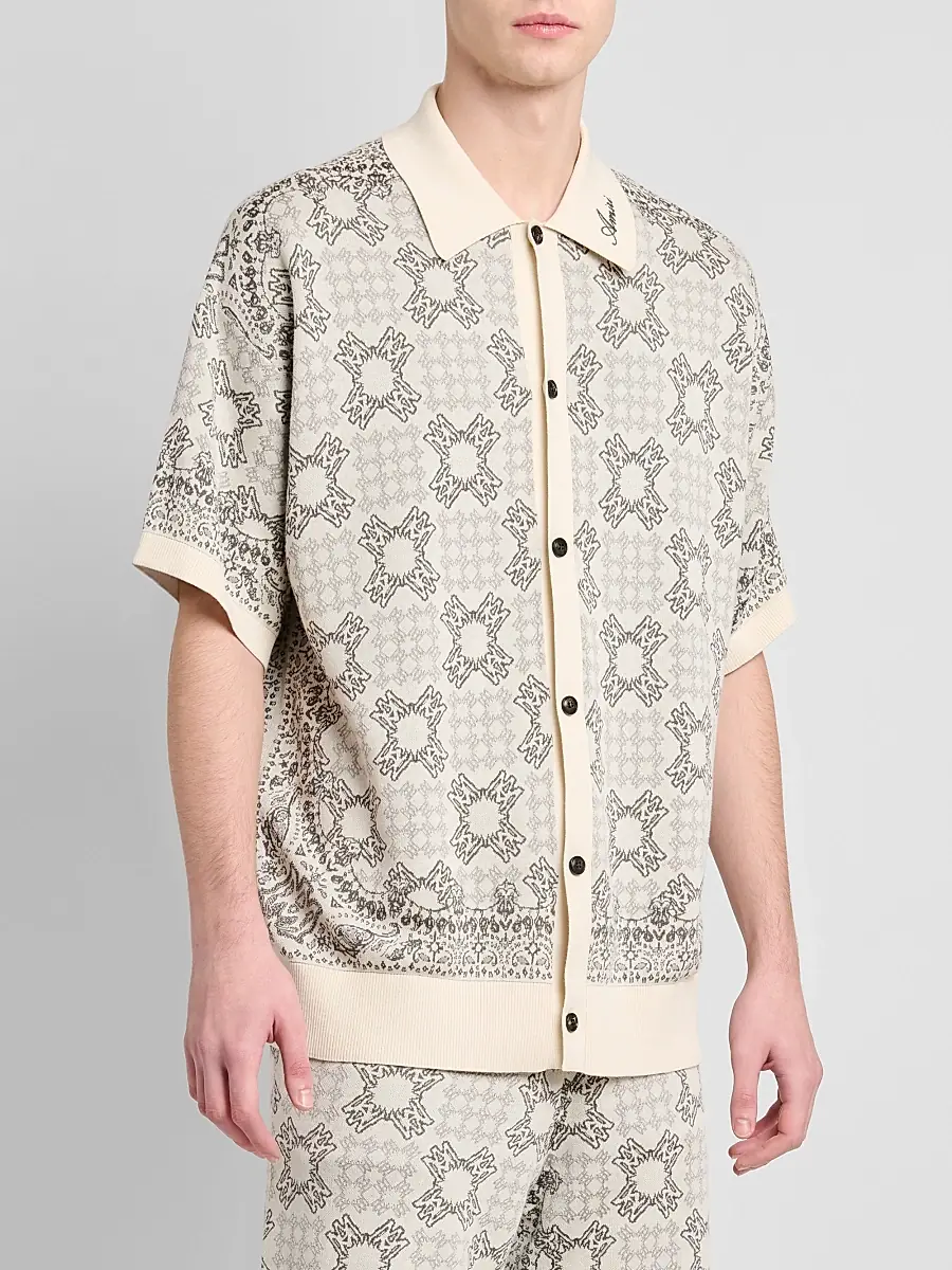 AMIRI Men's Printed Cotton-Blend Mesh Shirt | Thumbnail 4