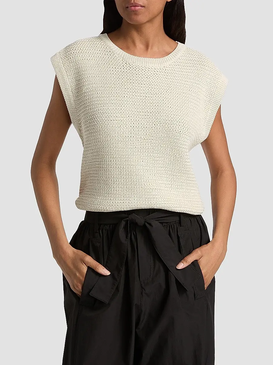 Derek Lam Women's Vivienne Knit Cotton Sleeveless Top | Thumbnail 3 Derek Lam Women's Vivienne Knit Cotton Sleeveless Top | Thumbnail 3