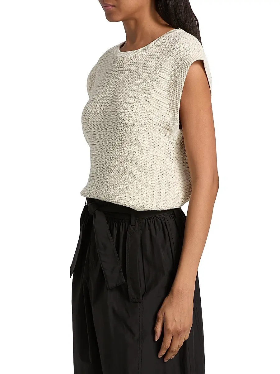 Derek Lam Women's Vivienne Knit Cotton Sleeveless Top | Thumbnail 4 Derek Lam Women's Vivienne Knit Cotton Sleeveless Top | Thumbnail 4