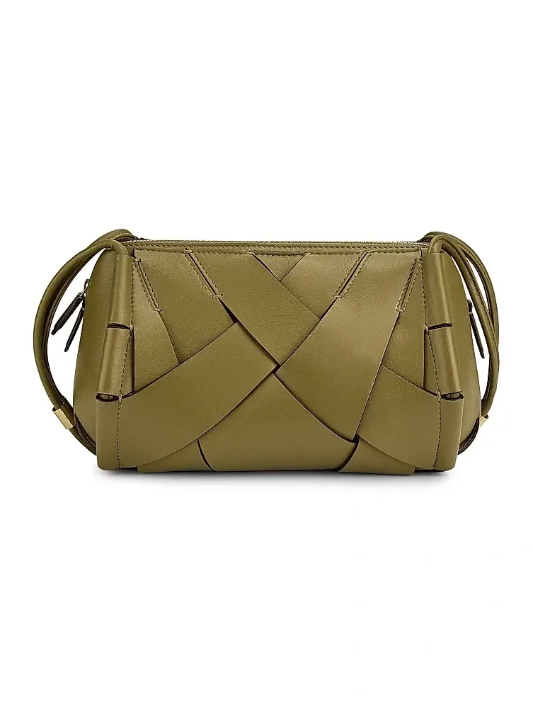 Ulla Johnson Women's Charlotte Basket-Weave Leather Camera Bag