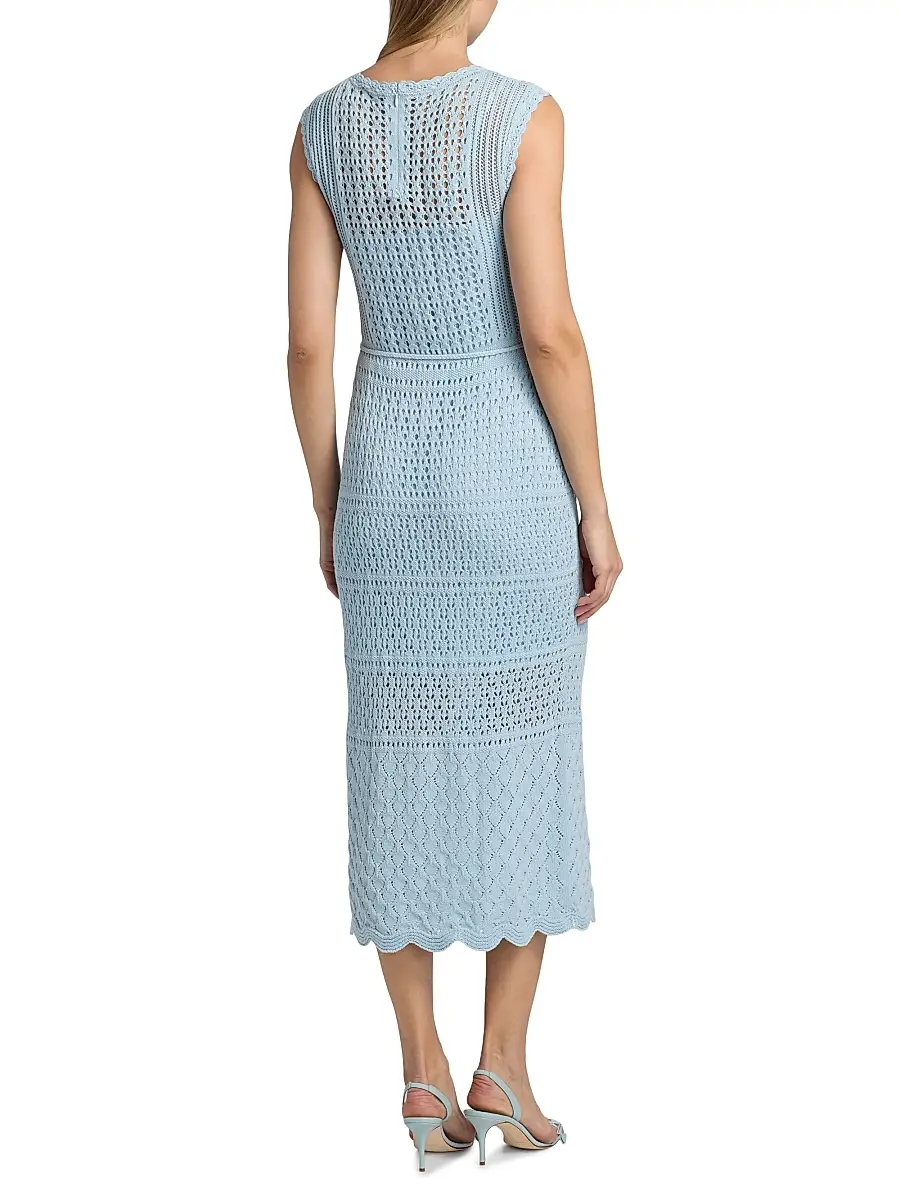 Milly Women's Kai Crochet Midi-Dress | Thumbnail 5 Milly Women's Kai Crochet Midi-Dress | Thumbnail 5