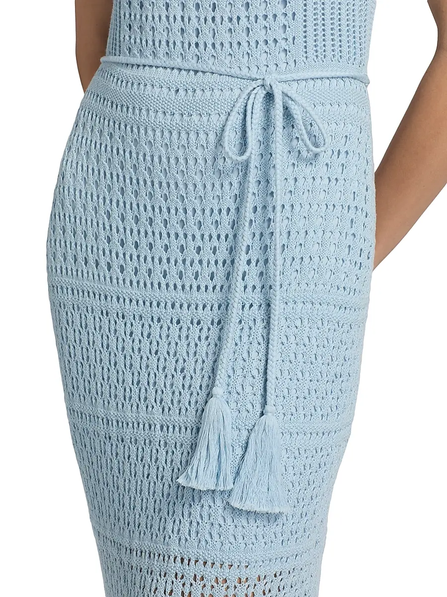 Milly Women's Kai Crochet Midi-Dress | Thumbnail 6 Milly Women's Kai Crochet Midi-Dress | Thumbnail 6
