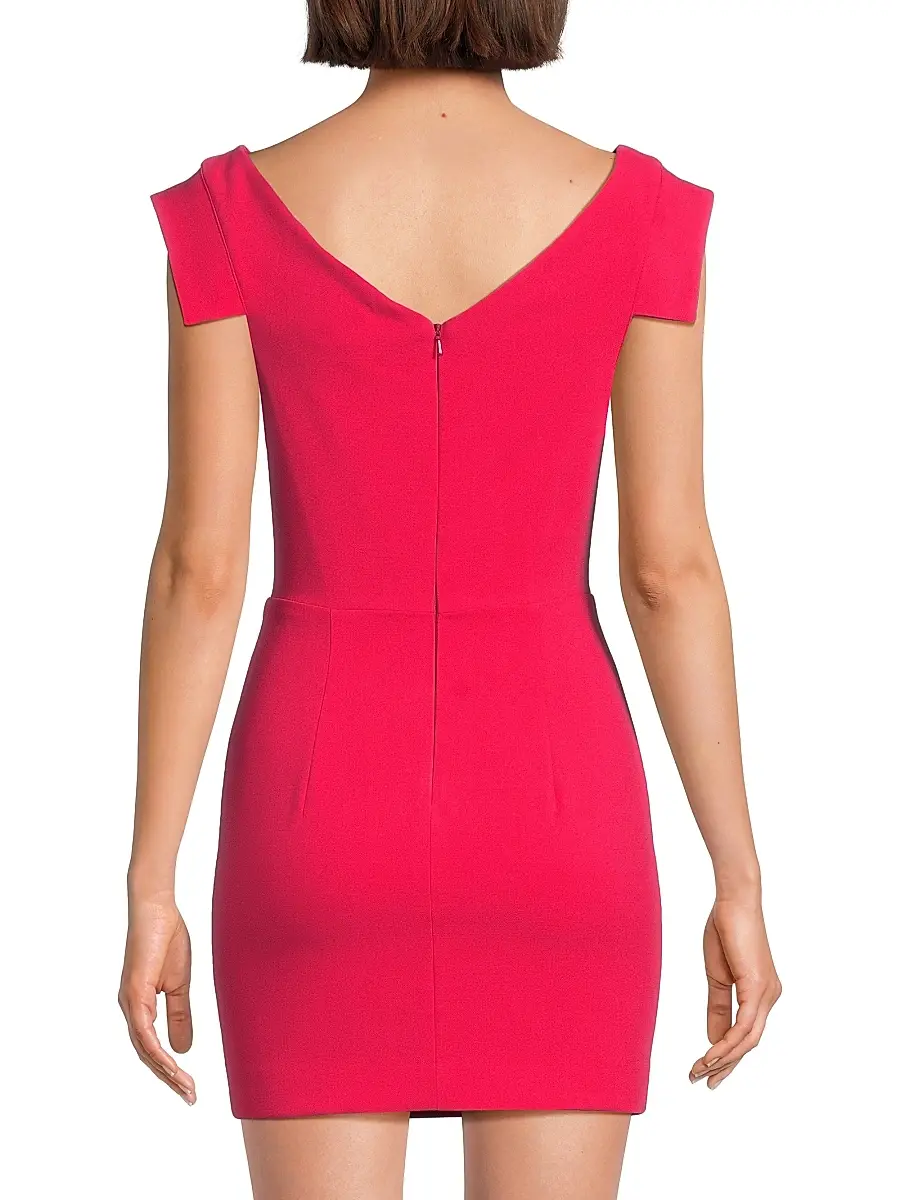 BLACK HALO Women's Jacqueline Stretch Crepe Off-The-Shoulder Minidress | Thumbnail 5 BLACK HALO Women's Jacqueline Stretch Crepe Off-The-Shoulder Minidress | Thumbnail 5