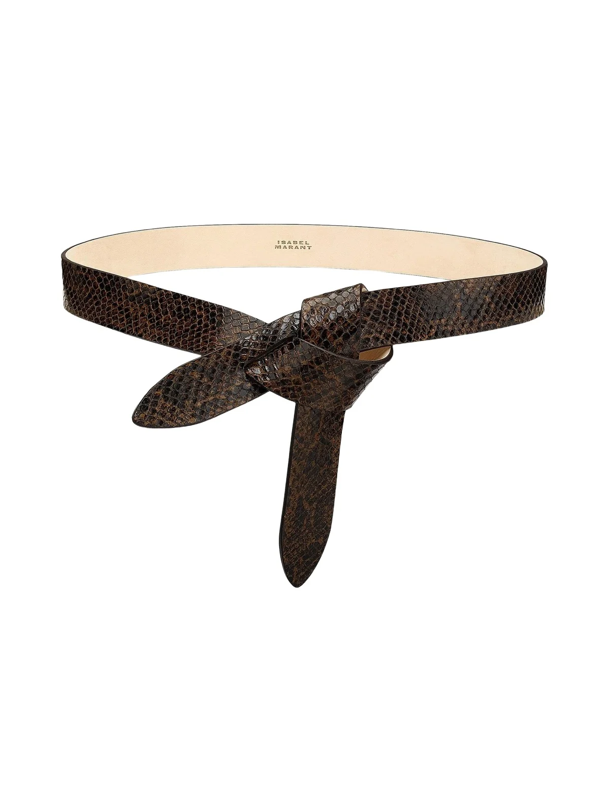 Isabel Marant Women's Lecce Reversible Snake-Embossed Leather Belt