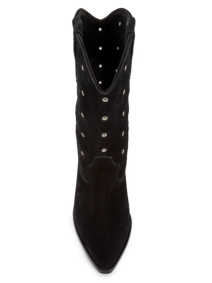 Isabel Marant Women's Duerto 40MM Grommet Suede Cowboy Boots | Thumbnail 4 Isabel Marant Women's Duerto 40MM Grommet Suede Cowboy Boots | Thumbnail 4