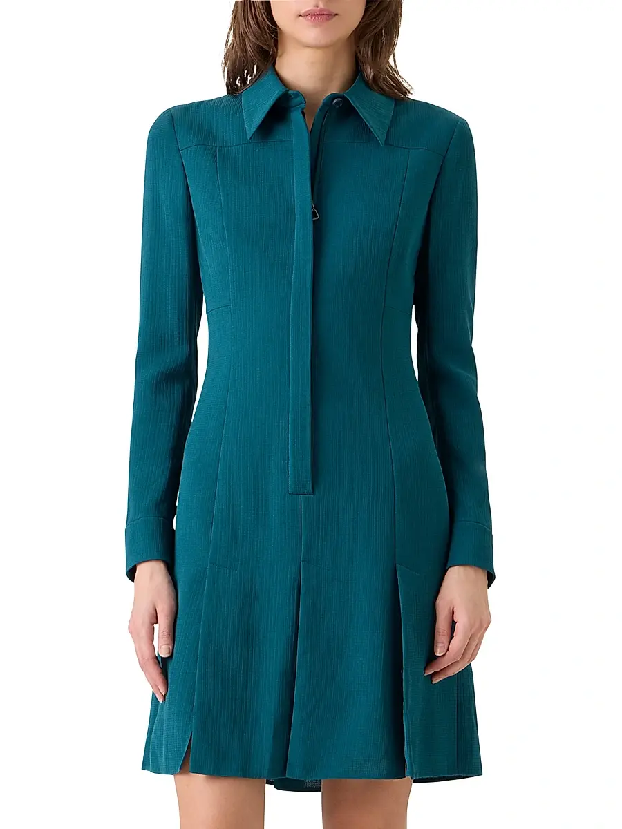 Akris Women's Cotton-Silk Seersucker Shirtdress | Thumbnail 2 Akris Women's Cotton-Silk Seersucker Shirtdress | Thumbnail 2
