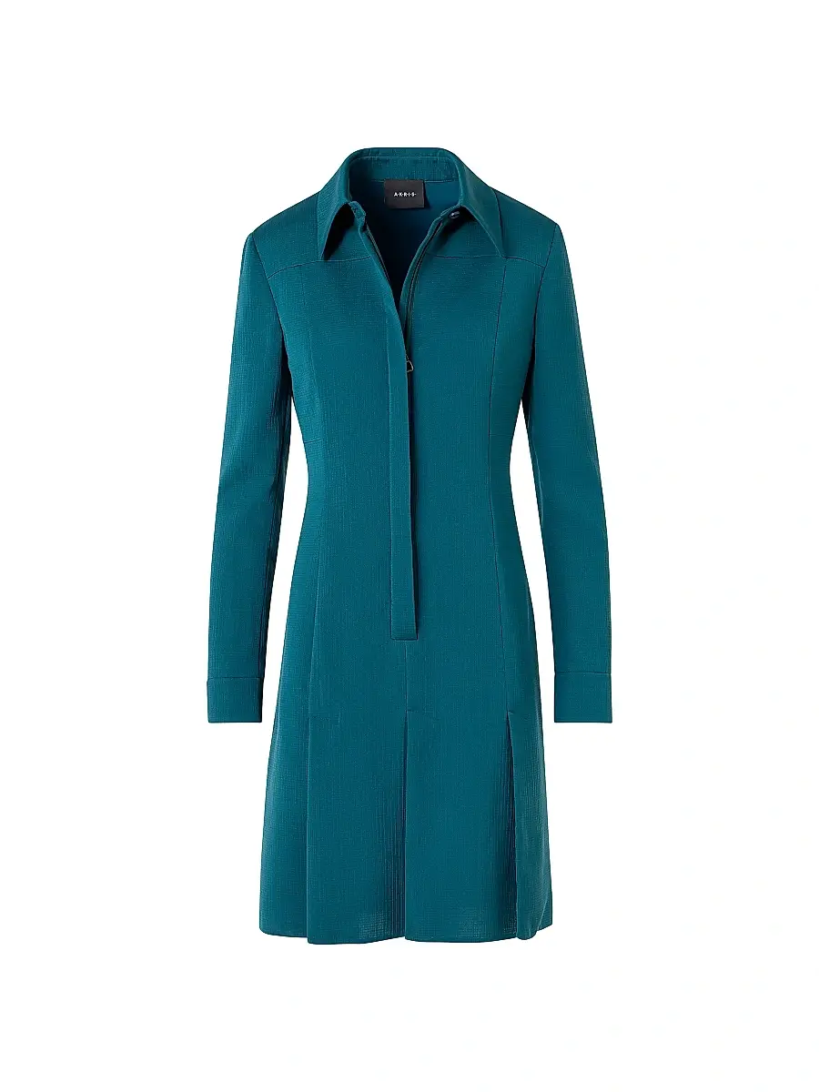 Akris Women's Cotton-Silk Seersucker Shirtdress | Image 1 Akris Women's Cotton-Silk Seersucker Shirtdress | Image 1