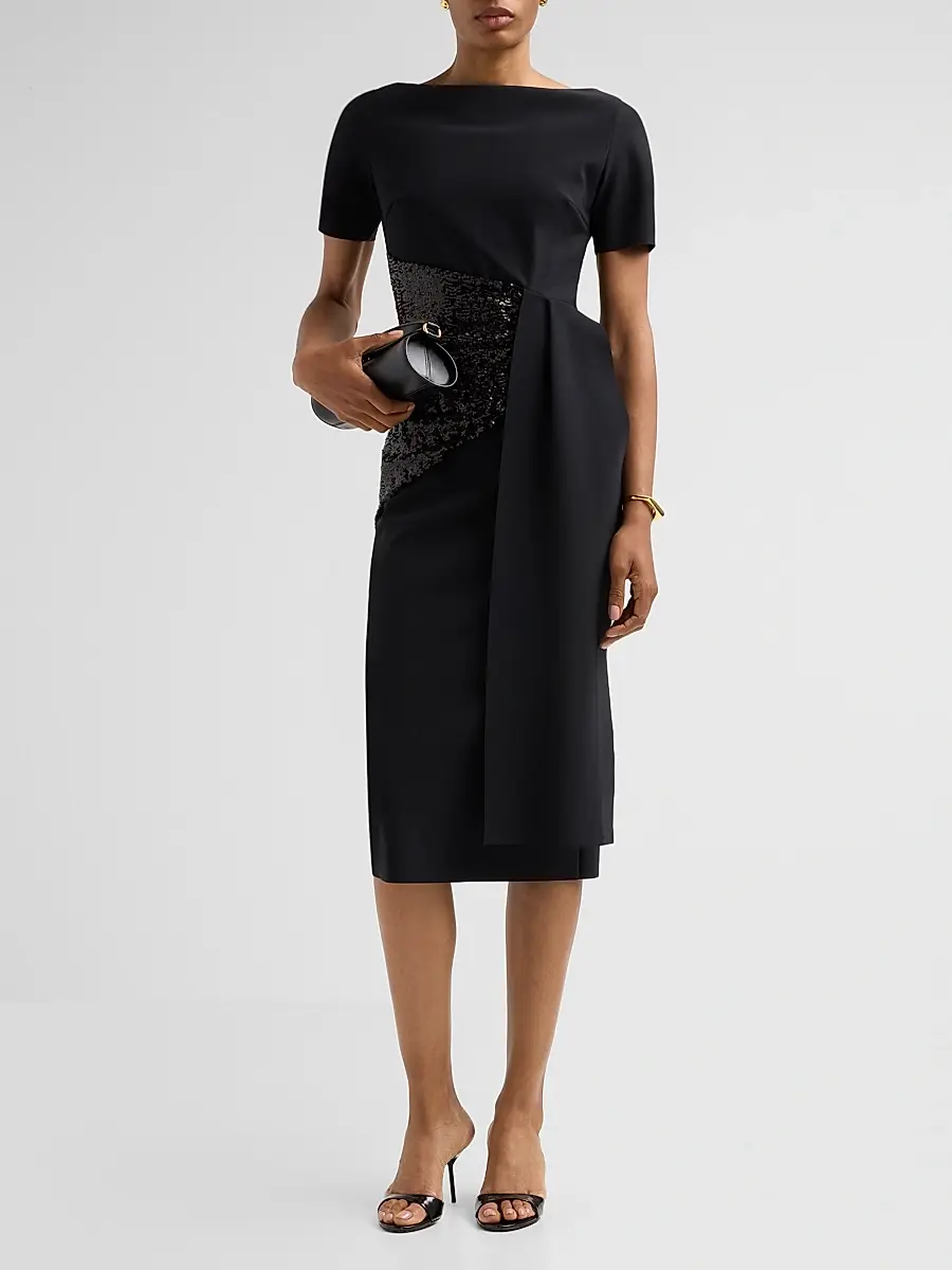 Chiara Boni La Petite Robe Women's Sedva Sequin-Embellished Sheath Midi Dress | Thumbnail 2 Chiara Boni La Petite Robe Women's Sedva Sequin-Embellished Sheath Midi Dress | Thumbnail 2