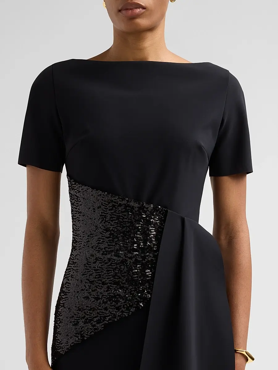 Chiara Boni La Petite Robe Women's Sedva Sequin-Embellished Sheath Midi Dress | Thumbnail 5 Chiara Boni La Petite Robe Women's Sedva Sequin-Embellished Sheath Midi Dress | Thumbnail 5