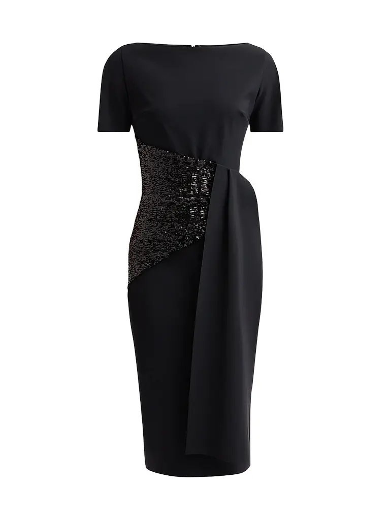 Chiara Boni La Petite Robe Women's Sedva Sequin-Embellished Sheath Midi Dress | Image 1 Chiara Boni La Petite Robe Women's Sedva Sequin-Embellished Sheath Midi Dress | Image 1
