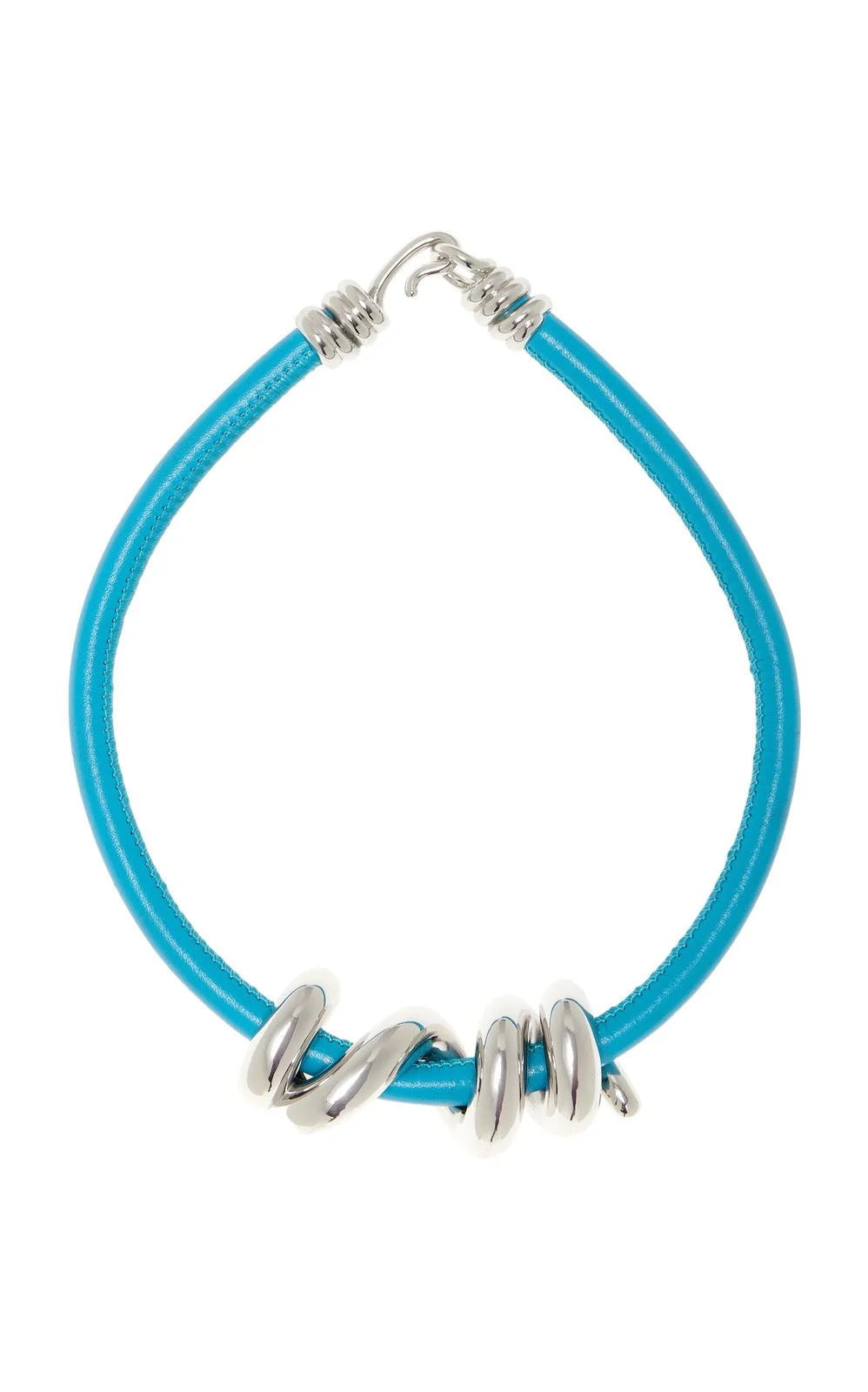 Maxi Vine Sterling Silver; Leather Necklace