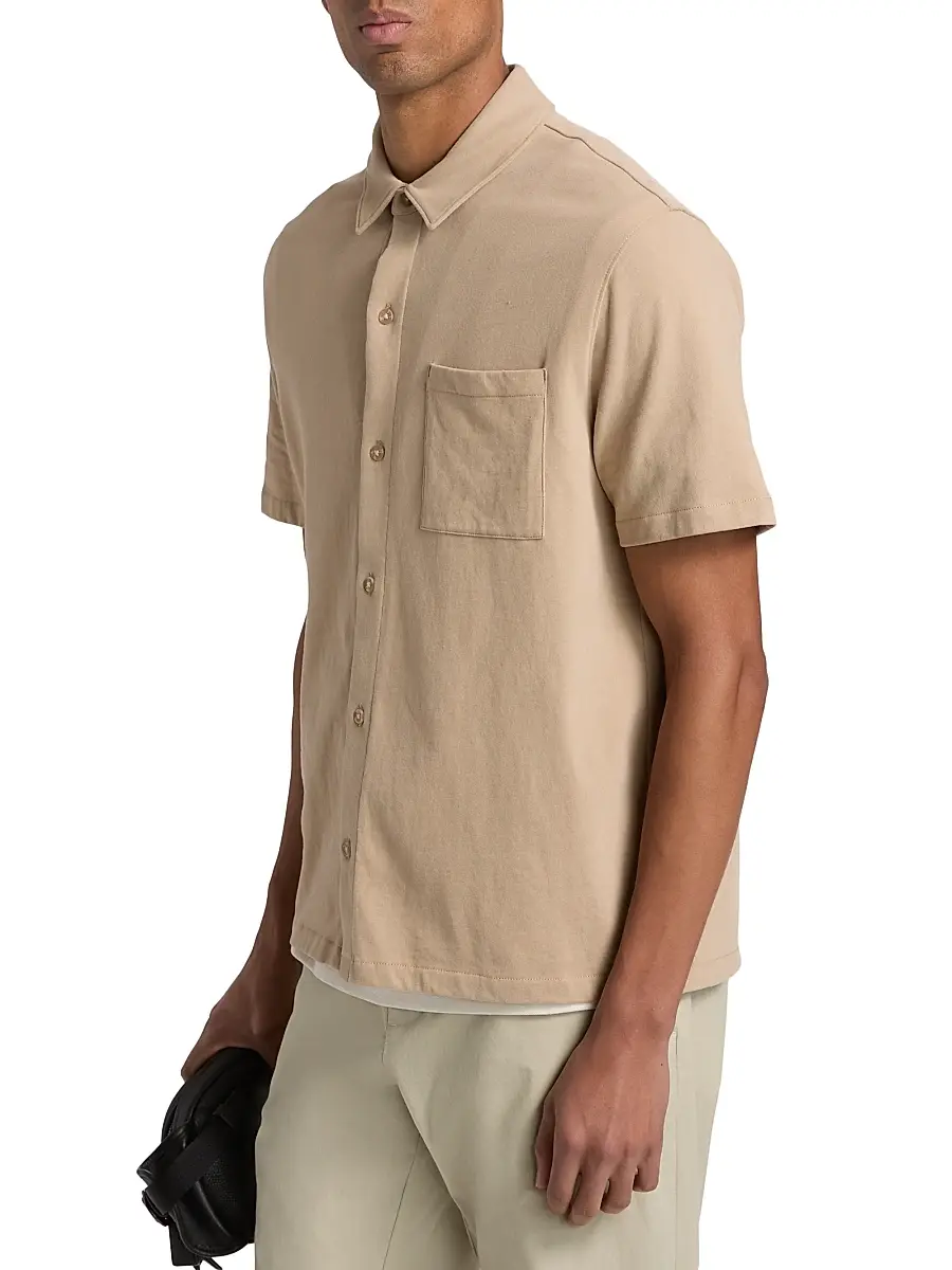 Vince Men's Cotton Button-Front Shirt | Thumbnail 4 Vince Men's Cotton Button-Front Shirt | Thumbnail 4