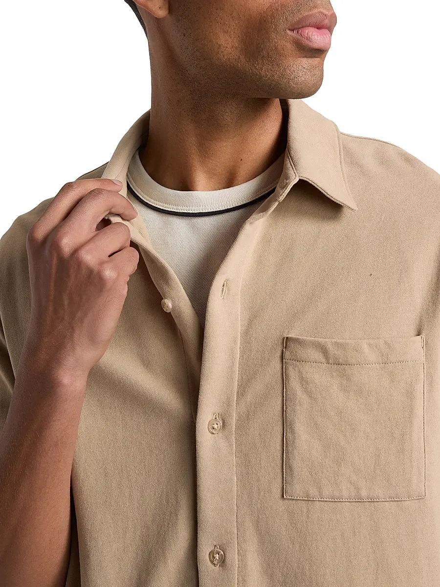 Vince Men's Cotton Button-Front Shirt | Thumbnail 6 Vince Men's Cotton Button-Front Shirt | Thumbnail 6