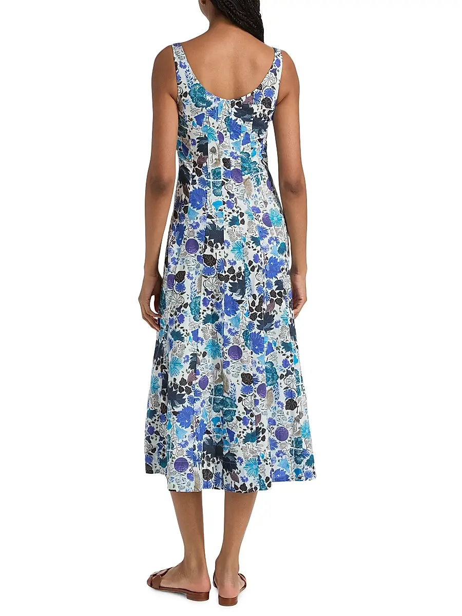 Ro's Garden Women's Camillie Floral Cotton Midi-Dress | Thumbnail 5 Ro's Garden Women's Camillie Floral Cotton Midi-Dress | Thumbnail 5