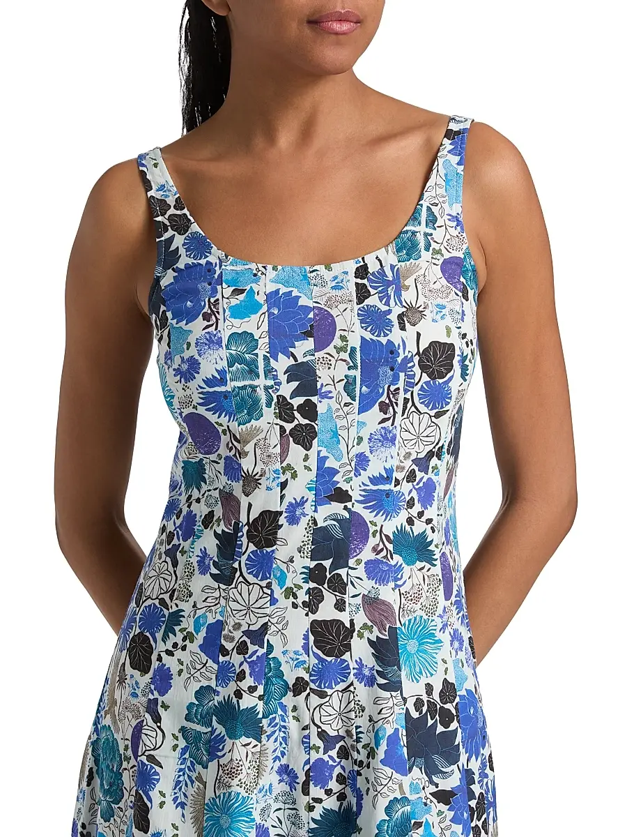 Ro's Garden Women's Camillie Floral Cotton Midi-Dress | Thumbnail 6 Ro's Garden Women's Camillie Floral Cotton Midi-Dress | Thumbnail 6
