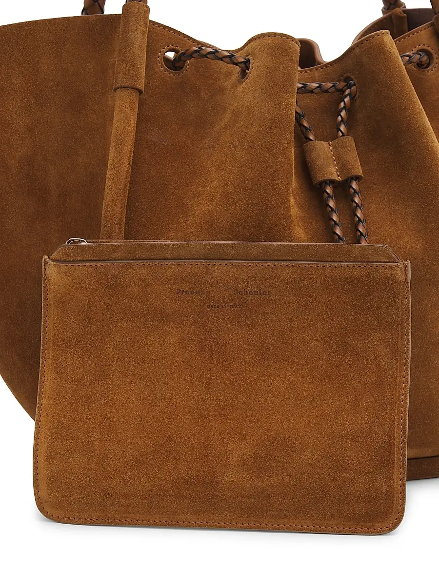 Proenza Schouler Women's Braided Large Suede Tote Bag | Thumbnail 5 Proenza Schouler Women's Braided Large Suede Tote Bag | Thumbnail 5