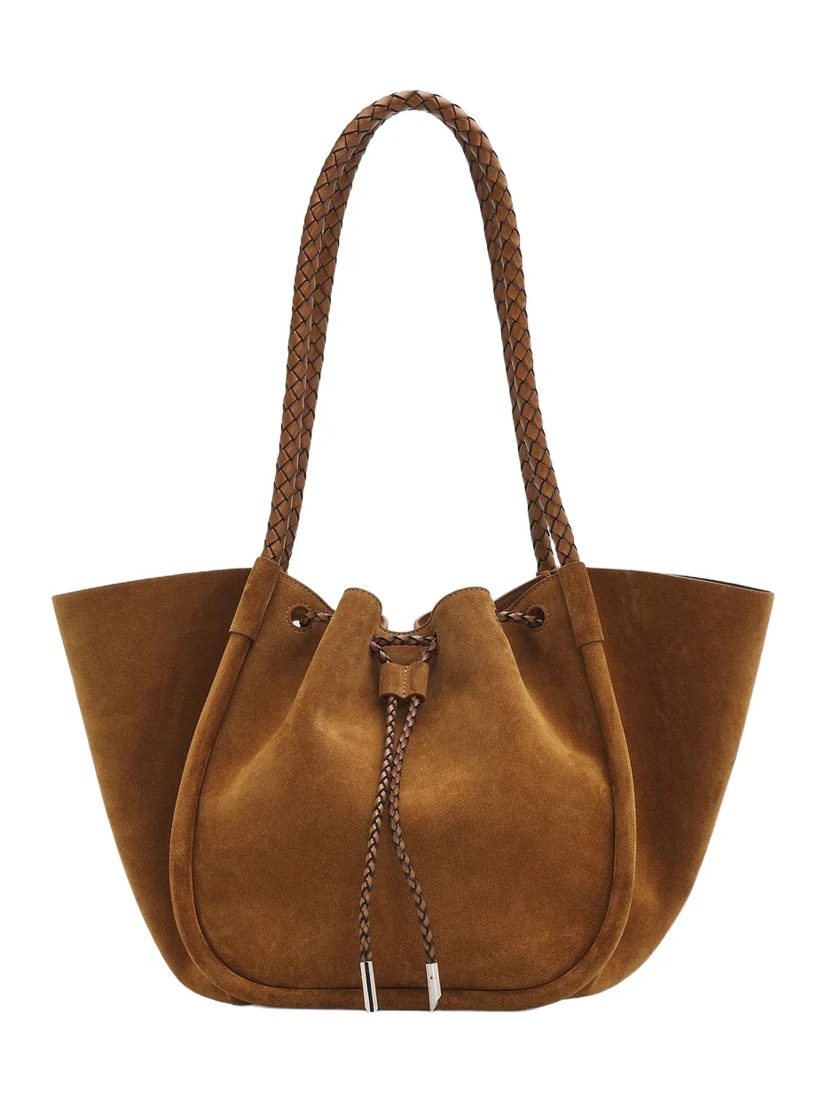 Proenza Schouler Women's Braided Large Suede Tote Bag