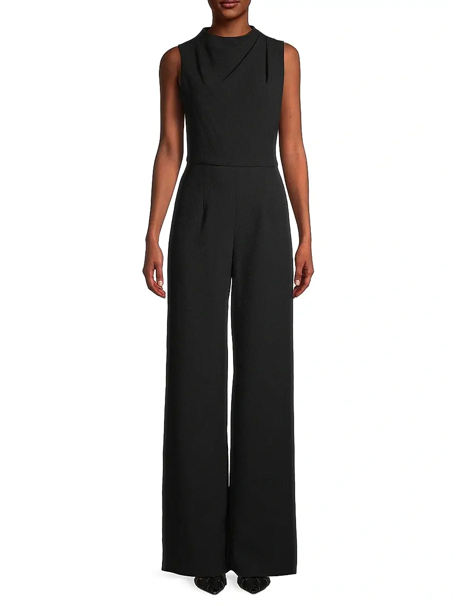 BLACK HALO Women's Corinne Sleeveless Flared-Leg Jumpsuit | Thumbnail 3